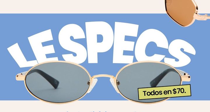 Gafas de sol Le Specs, todas en $70